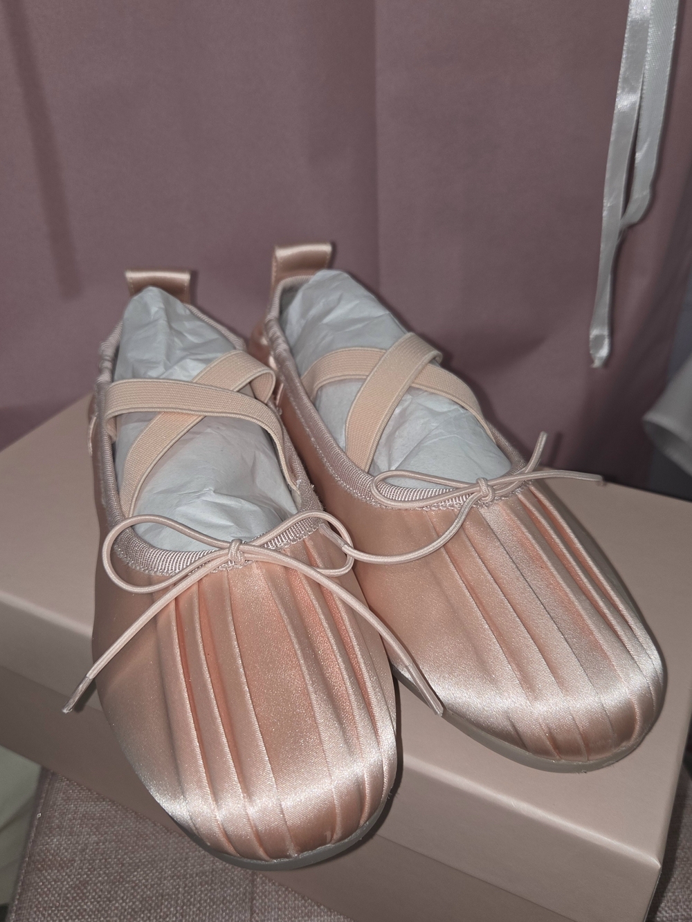 Simone Rocha Satin Ballet Flats